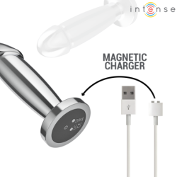INTENSO - TAPÓN ANAL 10 VIBRACIONES DILDO METÁLICO CON CONTROL REMOTO S