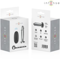 INTENSO - TAPÓN ANAL 10 VIBRACIONES DILDO METÁLICO CON CONTROL REMOTO S