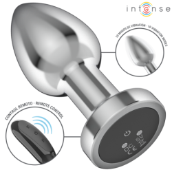 INTENSO - TAPÓN ANAL 10 VIBRACIONES METALIZADO CON CONTROL REMOTO M