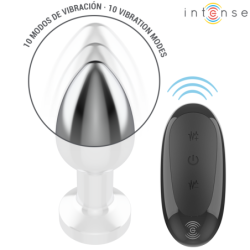 INTENSO - TAPÓN ANAL 10 VIBRACIONES METALIZADO CON CONTROL REMOTO M