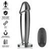 INTENSO - TAPÓN ANAL 10 VIBRACIONES DILDO METÁLICO CON CONTROL REMOTO M