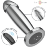 INTENSO - TAPÓN ANAL 10 VIBRACIONES DILDO METÁLICO CON CONTROL REMOTO M
