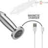 INTENSO - TAPÓN ANAL 10 VIBRACIONES DILDO METÁLICO CON CONTROL REMOTO M