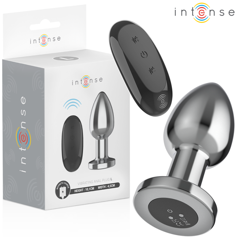 INTENSO - TAPÓN ANAL 10 VIBRACIONES METALIZADO CON CONTROL REMOTO L