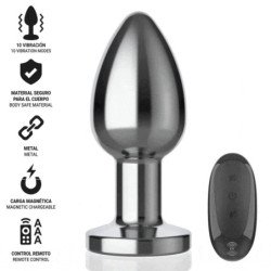 INTENSO - TAPÓN ANAL 10 VIBRACIONES METALIZADO CON CONTROL REMOTO L