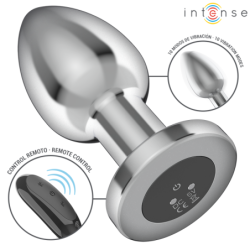 INTENSO - TAPÓN ANAL 10 VIBRACIONES METALIZADO CON CONTROL REMOTO L
