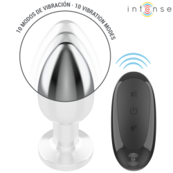 INTENSO - TAPÓN ANAL 10 VIBRACIONES METALIZADO CON CONTROL REMOTO L