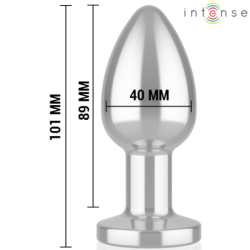 INTENSO - TAPÓN ANAL 10 VIBRACIONES METALIZADO CON CONTROL REMOTO L
