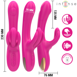 INTENSO - VIBRADOR MULTIFUNCIÓN BRITNEY CON FORMA DE CONEJO, 23 CM, ROSA