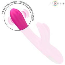 INTENSO - VIBRADOR MULTIFUNCIÓN BRITNEY CON FORMA DE CONEJO, 23 CM, ROSA