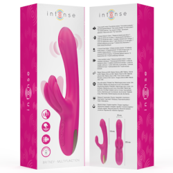 INTENSO - VIBRADOR MULTIFUNCIÓN BRITNEY CON FORMA DE CONEJO, 23 CM, ROSA