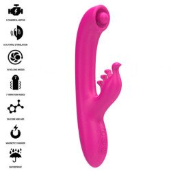 INTENSO - VIBRADOR MULTIFUNCIÓN CHRISTINA CON FORMA DE CONEJO 22,5 CM ROSA
