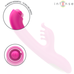 INTENSO - VIBRADOR MULTIFUNCIÓN CHRISTINA CON FORMA DE CONEJO 22,5 CM ROSA