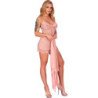 LIVCO CORSETTI FASHION - HYEONA 1710 BABYDOLL + TANGA ROSA XL