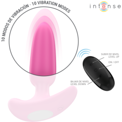 INTENSO - TAPÓN ANAL ROSS 10 VIBRACIONES ROSA CONTROL REMOTO