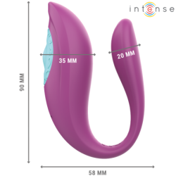INTENSO - VIBRADOR Y ESTIMULADOR ANNIE EN FORMA DE U CON CONTROL REMOTO MORADO