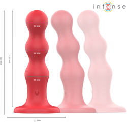 VIBRADOR INTENSO CODY CON VENTOSA ROJA Y CONTROL REMOTO