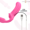 INTENSO - VIBRADOR DOBLE AMY DE 20 CM, ROSA, CON CONTROL REMOTO