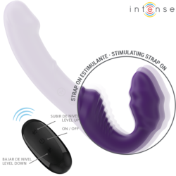 INTENSO - VIBRADOR DOBLE JILL DE 20 CM, COLOR MORADO, CON CONTROL REMOTO