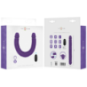 INTENSE - GUNTER DILDO DOBLE VIBRADOR 40 CM MORADO CONTROL REMOTO
