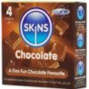 SKINS - PAQUETE DE 4 CONDONES PREMIUM DE CHOCOLATE