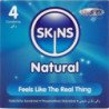 SKINS - PAQUETE DE 4 PRESERVATIVOS NATURALES PREMIUM