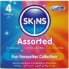 SKINS - PAQUETE DE 4 CONDONES PREMIUM SURTIDOS