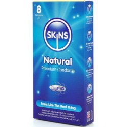SKINS - PAQUETE DE 8 CONDONES NATURALES PREMIUM
