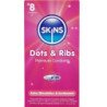 CONDONES PREMIUM SKINS - DOTS & RIBS (PAQUETE DE 8)