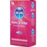 CONDONES PREMIUM SKINS - DOTS & RIBS, PAQUETE DE 16