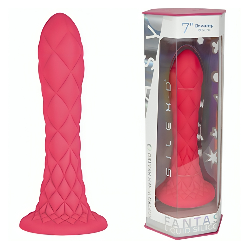 SILEXD - DREAMY DILDO FANTASY SILICONA LIQUIDA TERMOREACTIVO FUCSIA 18.5 CM