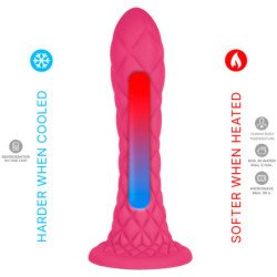 SILEXD - DREAMY DILDO FANTASY SILICONA LIQUIDA TERMOREACTIVO FUCSIA 18.5 CM