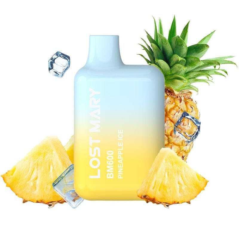 LOST MARY - VAPORIZADOR DE NICOTINA BM600 2% DESECHABLE SABOR A PIÑA Y HIELO