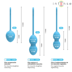 INTENSO - KIT DE BOLAS DE KEGEL CHARLI AZUL OCÉANO
