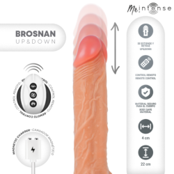 MR INTENSE - BROSNAN REALISTA MULTIFUNCIONAL CON VIBRACIÓN, CONTROL REMOTO DE ARRIBA Y ABAJO, 22 CM - O - 4 CM