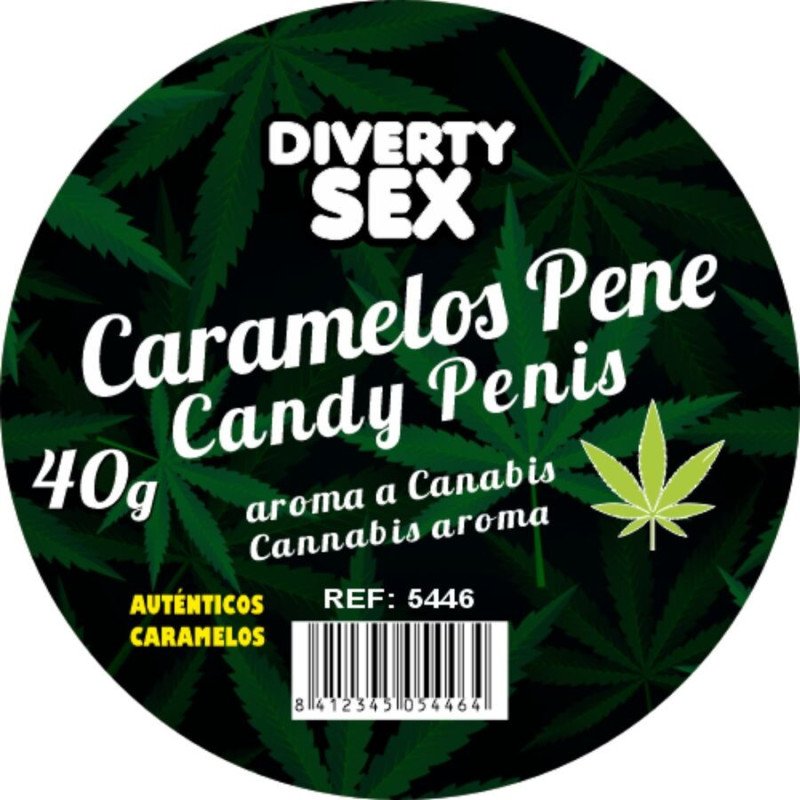 DIABLO GOLOSO - 20 CARAMELOS PENE AROMA CANNABIS