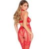 LEG AVENUE - 89336 BODYSTOCKING SIN ENTREPIERNA ROJO - TALLA ÚNICA