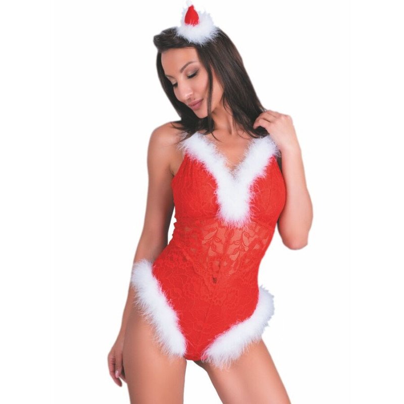 LIVCO CORSETTI FASHION - NAUGHTY SANTA LC 90706 BODY DE NAVIDAD L/XL