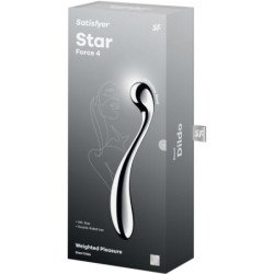 SATISFYER - STAR FORCE 4 DILDO ACERO INOXIDABLE DOBLE USO