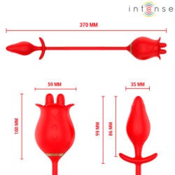 INTENSO - ESTIMULADOR DE CLÍTORIS DOBLE MELANIE CON LENGUA EN ZIGZAG