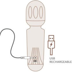 ROCKS-OFF - MINI VARITA RECARGABLE 16 FUNCIONES VIOLETA