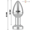 INTENSO - TAPÓN ANAL METÁLICO VIBRATORIO CON LUCES LED Y CONTROL REMOTO - TALLA S