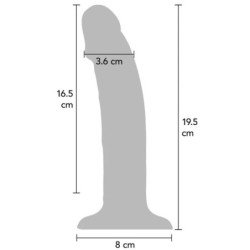 SÉ REAL - DILDO VIBRATORIO DE SILICONA REALISTA TRANSPARENTE DE 19,5 CM