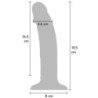 GET REAL - DILDO VIBRATORIO DE SILICONA REALISTA MORADO 19,5 CM