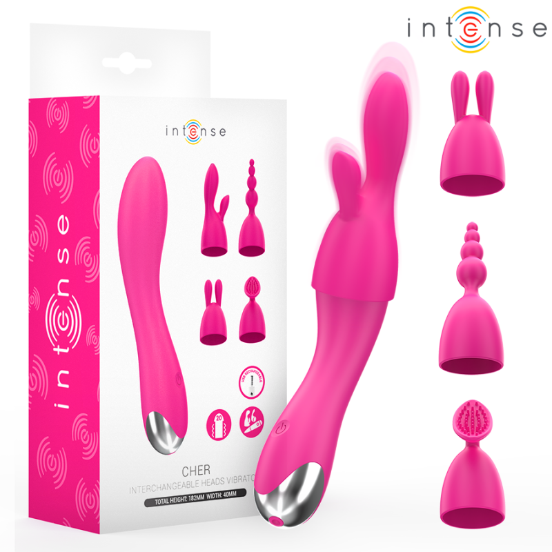 VIBRADOR INTENSO - CHER CON 20 PATRONES Y CABEZALES INTERCAMBIABLES