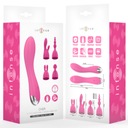 VIBRADOR INTENSO - CHER CON 20 PATRONES Y CABEZALES INTERCAMBIABLES