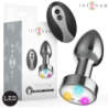 INTENSO - TAPÓN ANAL METÁLICO VIBRATORIO CON LUCES LED Y CONTROL REMOTO - TALLA M