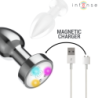 INTENSO - TAPÓN ANAL METÁLICO VIBRATORIO CON LUCES LED Y CONTROL REMOTO - TALLA M