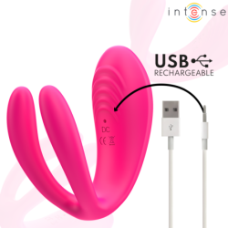 INTENSO - JULIA VIBRADOR DOBLE CON PINZA Y ESTIMULADOR, CONTROL REMOTO
