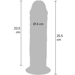 GET REAL - DILDO DELUXE DONG GRUESO DE DOBLE DENSIDAD TPE 25.5 CM